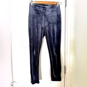 NYGARD SLIMS NAVY BLUE VELVET LEGGINGS- XS